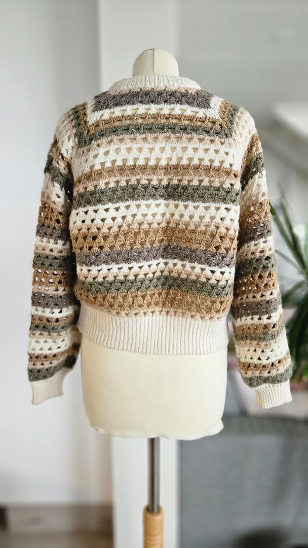 Crocheted thick sweater, XS, Mango