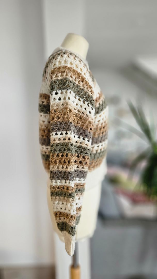 Crocheted thick sweater, XS, Mango