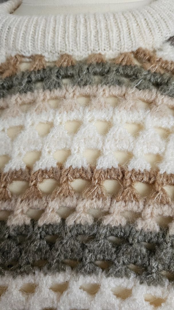 Crocheted thick sweater, XS, Mango