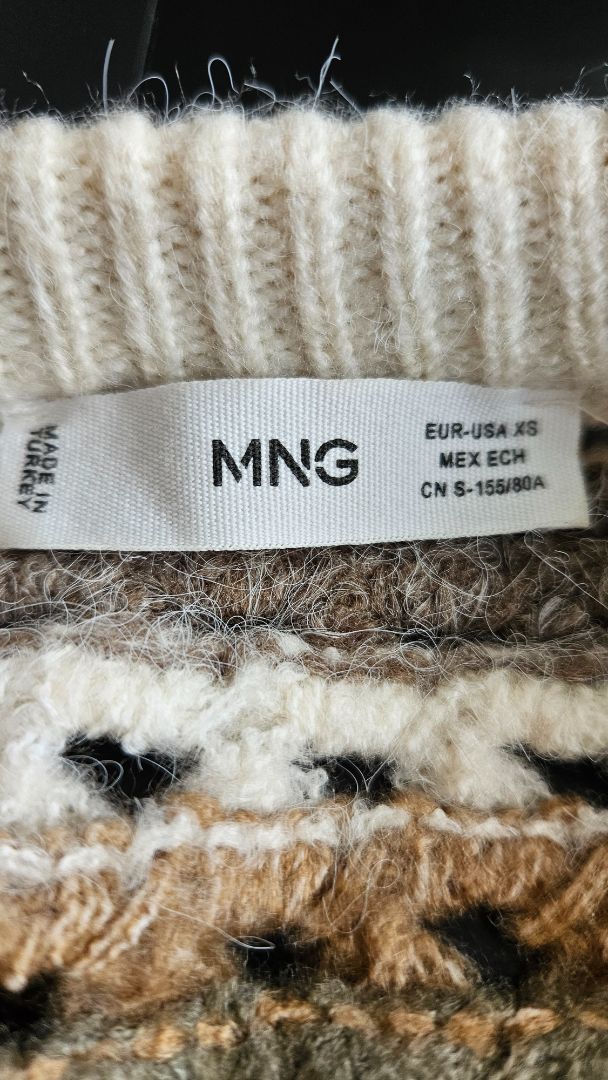 Crocheted thick sweater, XS, Mango