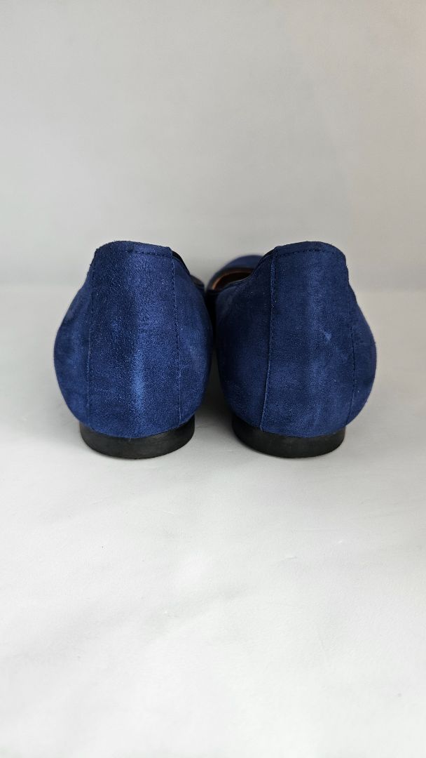 Blue suede ballerina shoes, Eur 39, Billi Bi