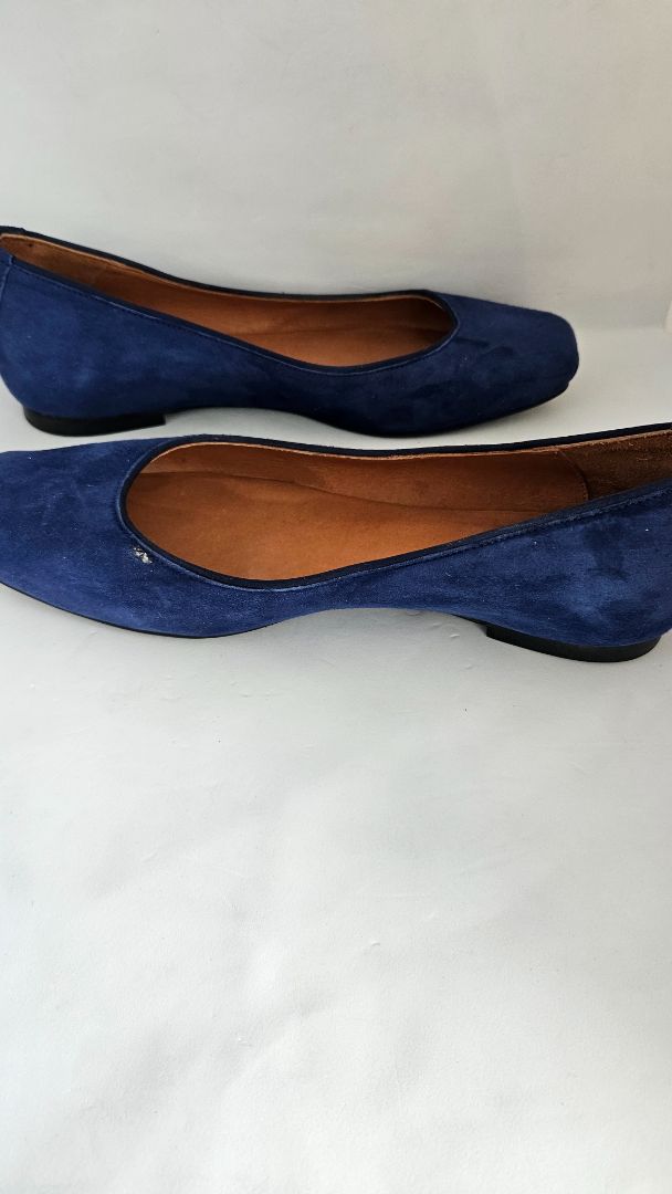 Blue suede ballerina shoes, Eur 39, Billi Bi