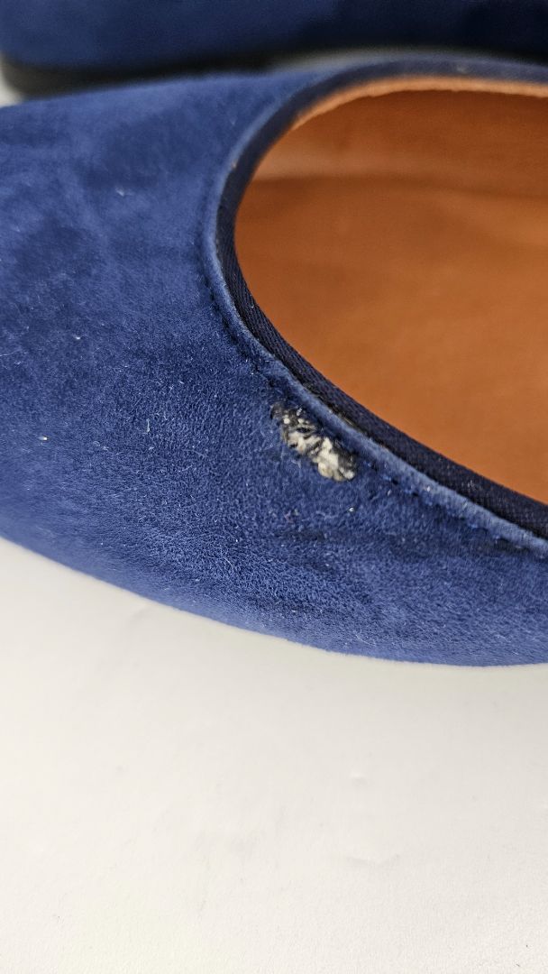 Blue suede ballerina shoes, Eur 39, Billi Bi