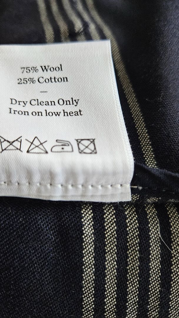 Blár ullar blazer, M, Geysir