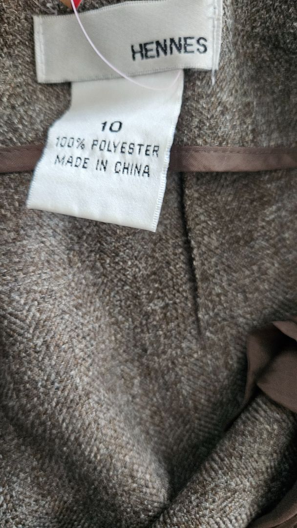 Wide/straight wool trousers (Vintage 1990s), EUR 42, H&M