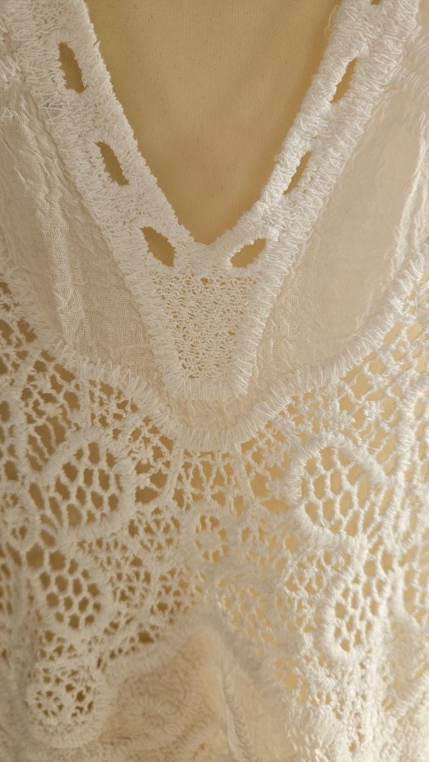 Lace linen blouse, M