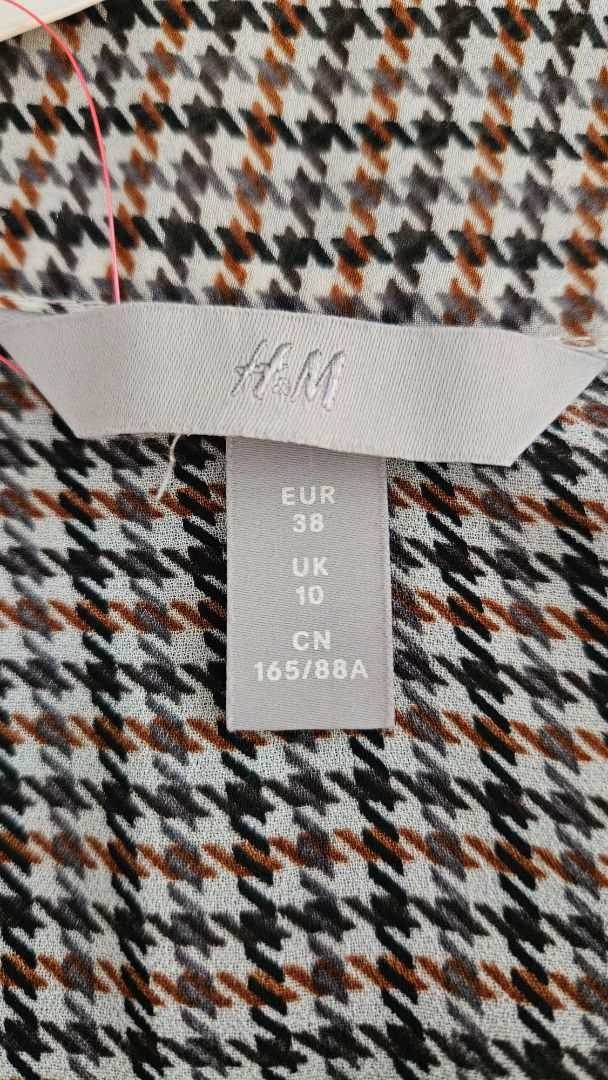 Brown checkered shirt, EUR 38, H&M