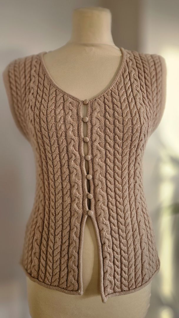 Knitted vest, L, Zara