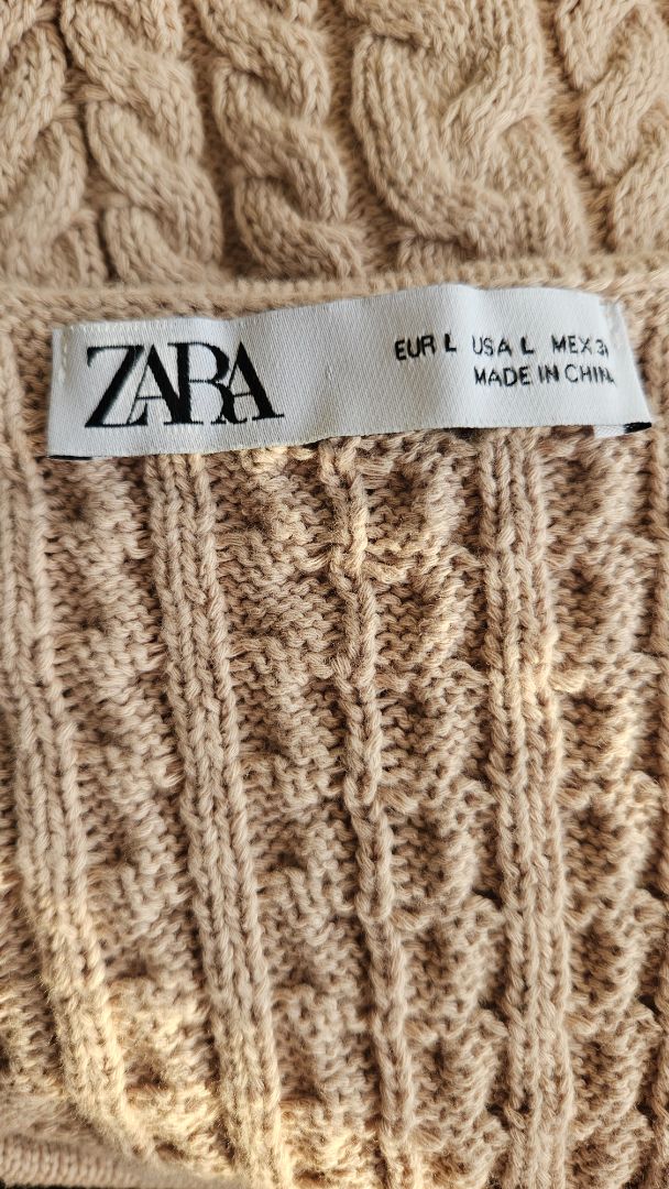 Knitted vest, L, Zara