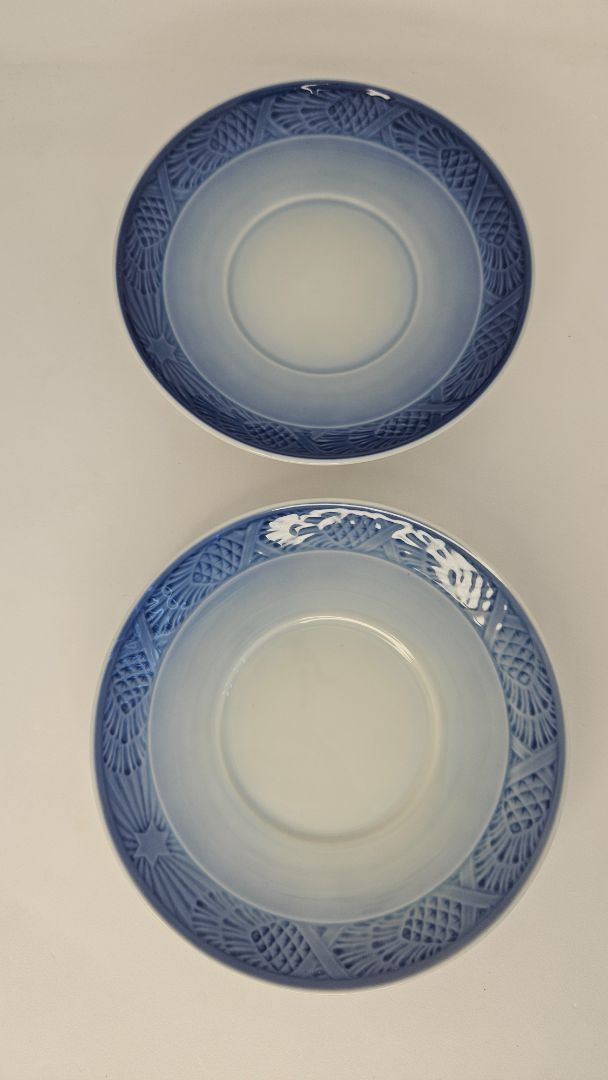 Christmas set single saucers, Royal Copenhagen
