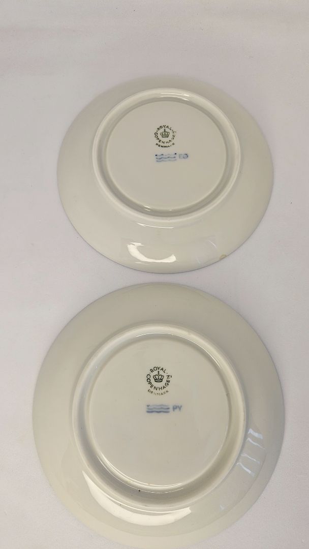 Christmas set single saucers, Royal Copenhagen
