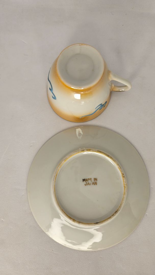 Japanese tea cup dragon pattern