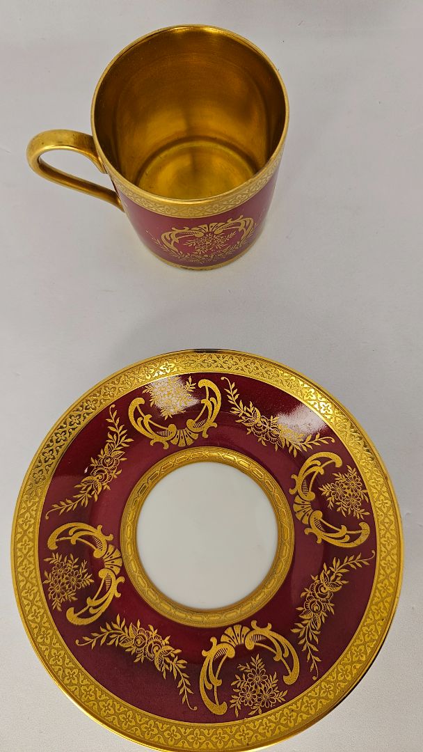 Vintage tea / espresso cup with saucer, Henrich Co Bavaria art Germany