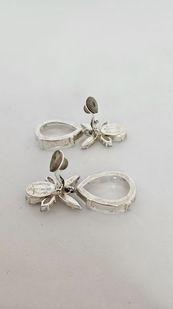 Earrings - late crystal drops (vintage), Philippe Ferrandis