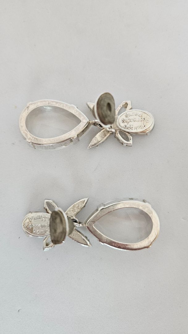 Earrings - late crystal drops (vintage), Philippe Ferrandis