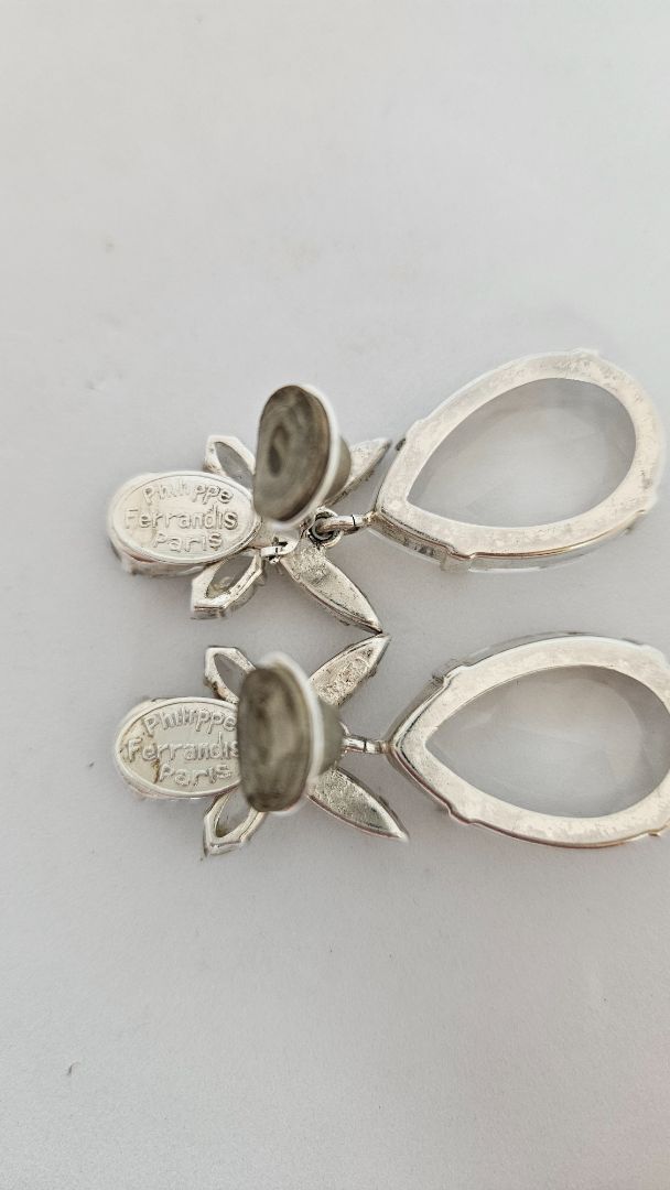 Earrings - late crystal drops (vintage), Philippe Ferrandis