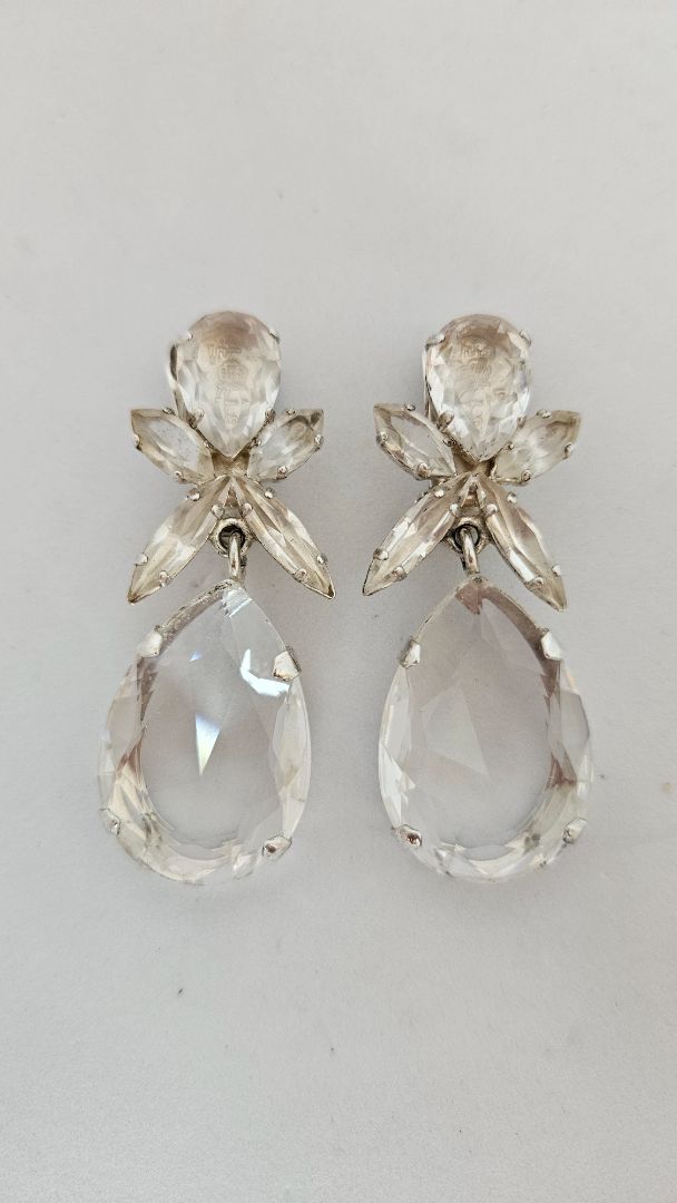 Earrings - late crystal drops (vintage), Philippe Ferrandis