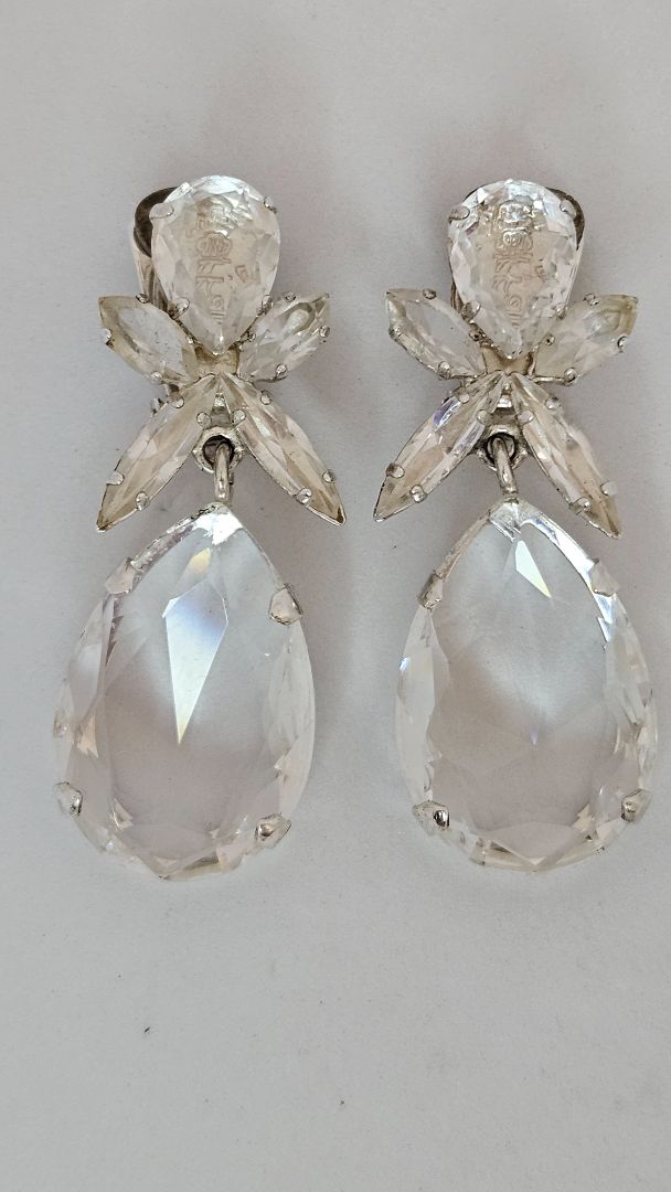 Earrings - late crystal drops (vintage), Philippe Ferrandis