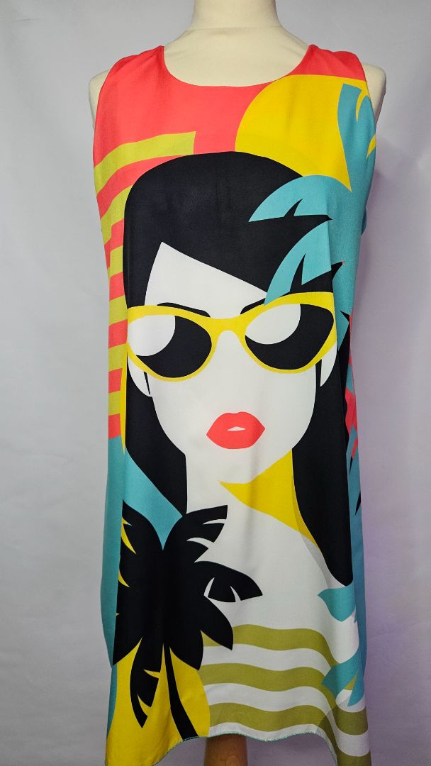 Dress Pop-Art pattern 22001, M, New Collection