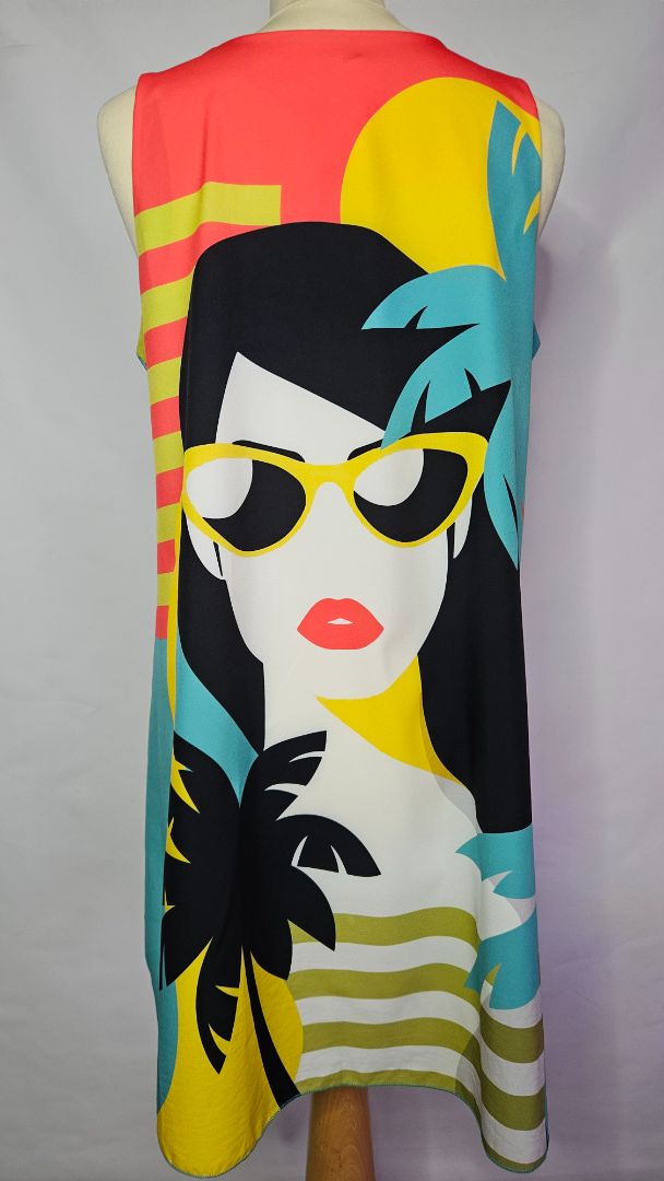 Dress Pop-Art pattern 22001, M, New Collection