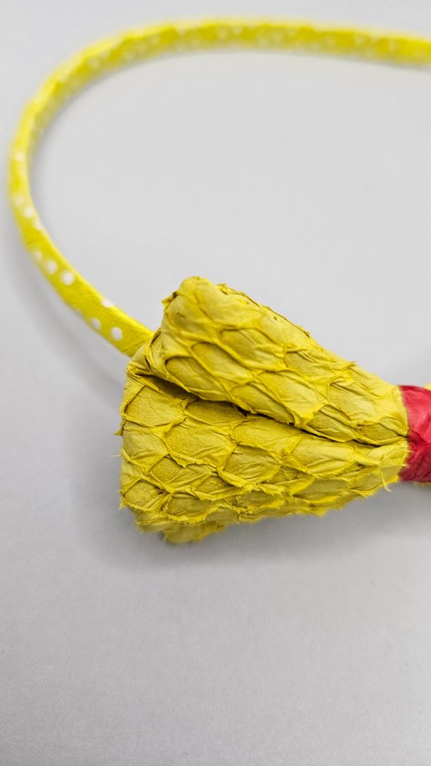 Hair clip made of fish roe