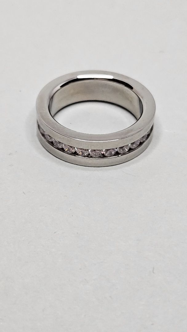 Stainless steel ring (316L) with stones, 7, Gallerí Fló