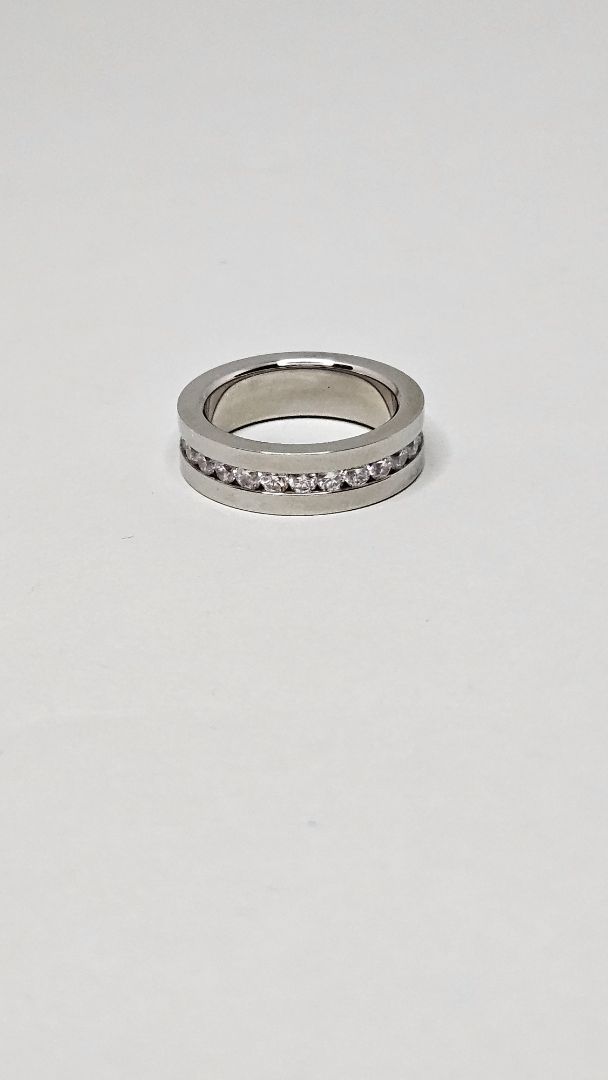 Stainless steel ring (316L) with stones, 7, Gallerí Fló