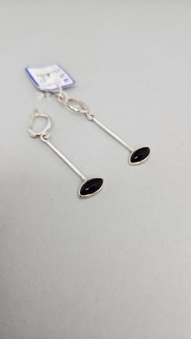 Earrings, & Onyx