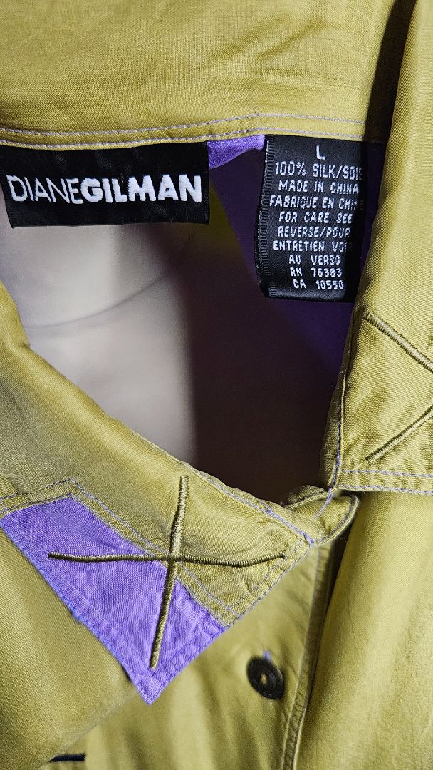 Silki skyrta (Vintage 80s), M, Diane Gilman