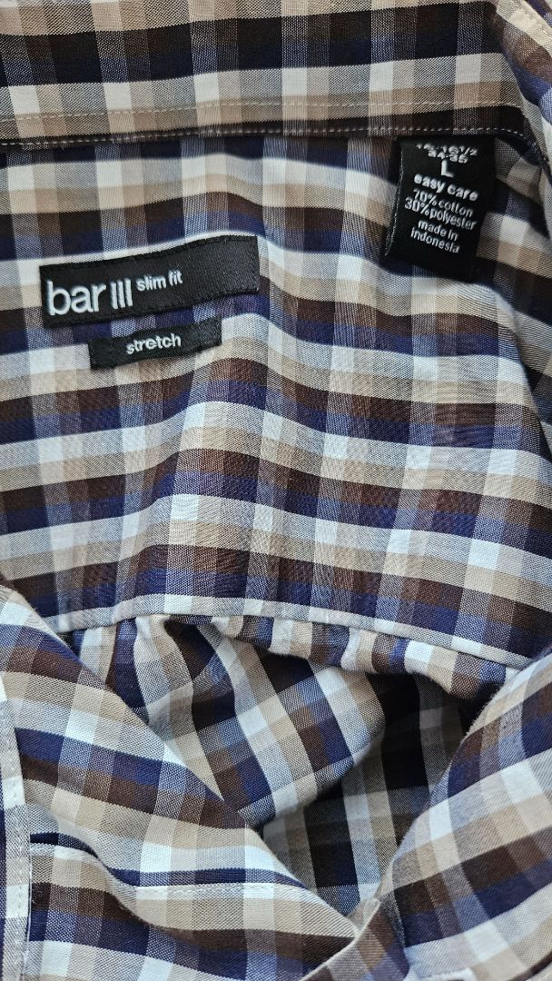 Long-sleeved shirt, L, Bar III