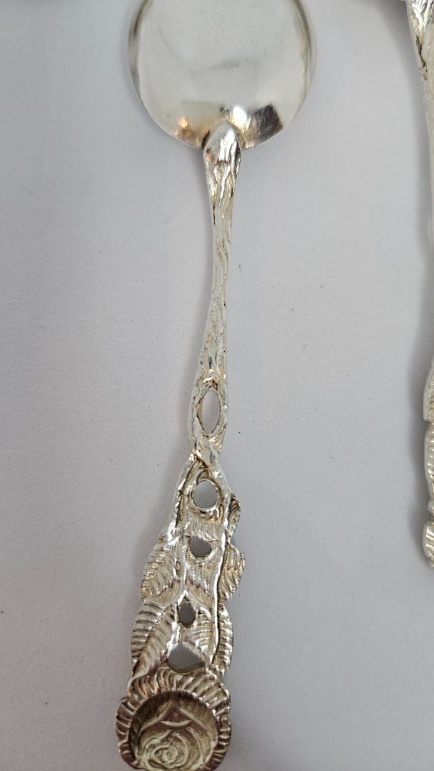 Hildesheimer Rose Teaspoon set, Kohlbecker Silberwarenfabrik