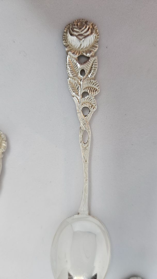 Hildesheimer Rose Teaspoon set, Kohlbecker Silberwarenfabrik