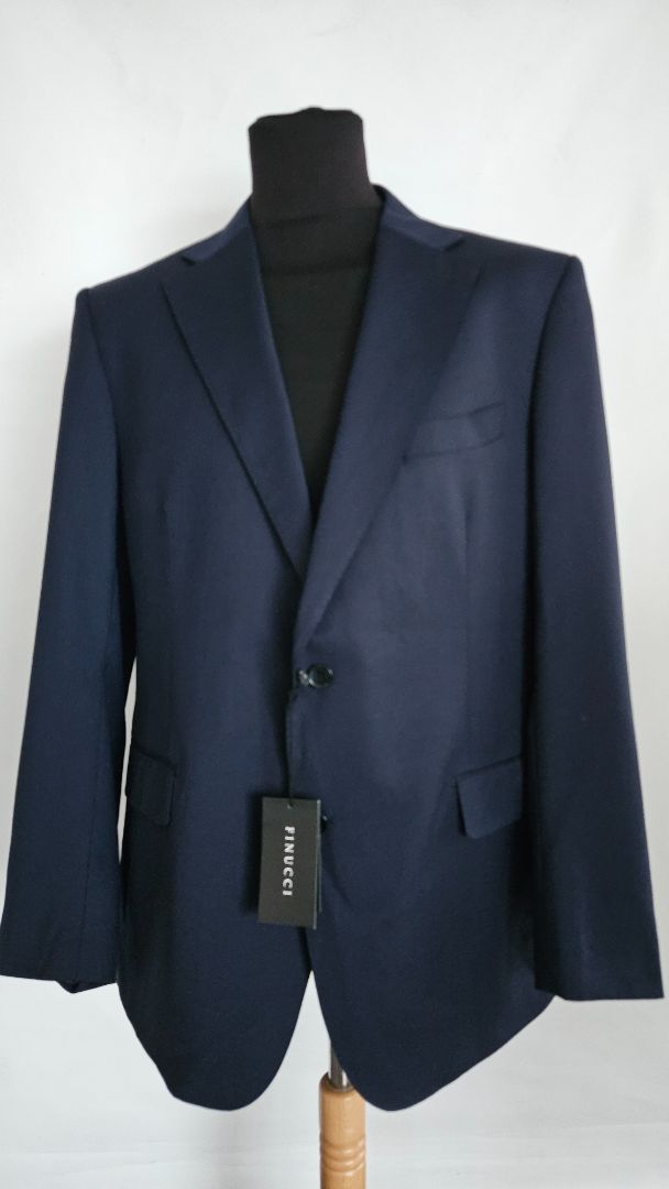 Navy wool blazer (unworn), 54, Finucci