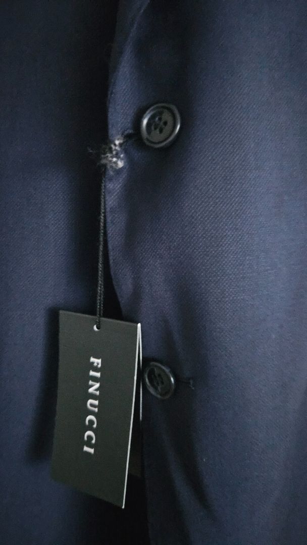 Navy wool blazer (unworn), 54, Finucci