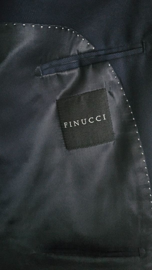 Navy wool blazer (unworn), 54, Finucci
