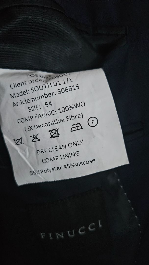 Navy wool blazer (unworn), 54, Finucci
