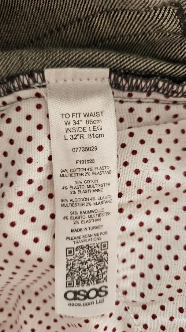 Jeans, 34/32, Asos