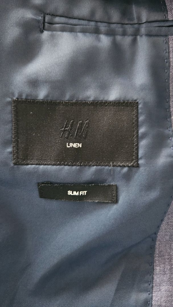 Blazer Linen Slim fit, 54, H&M