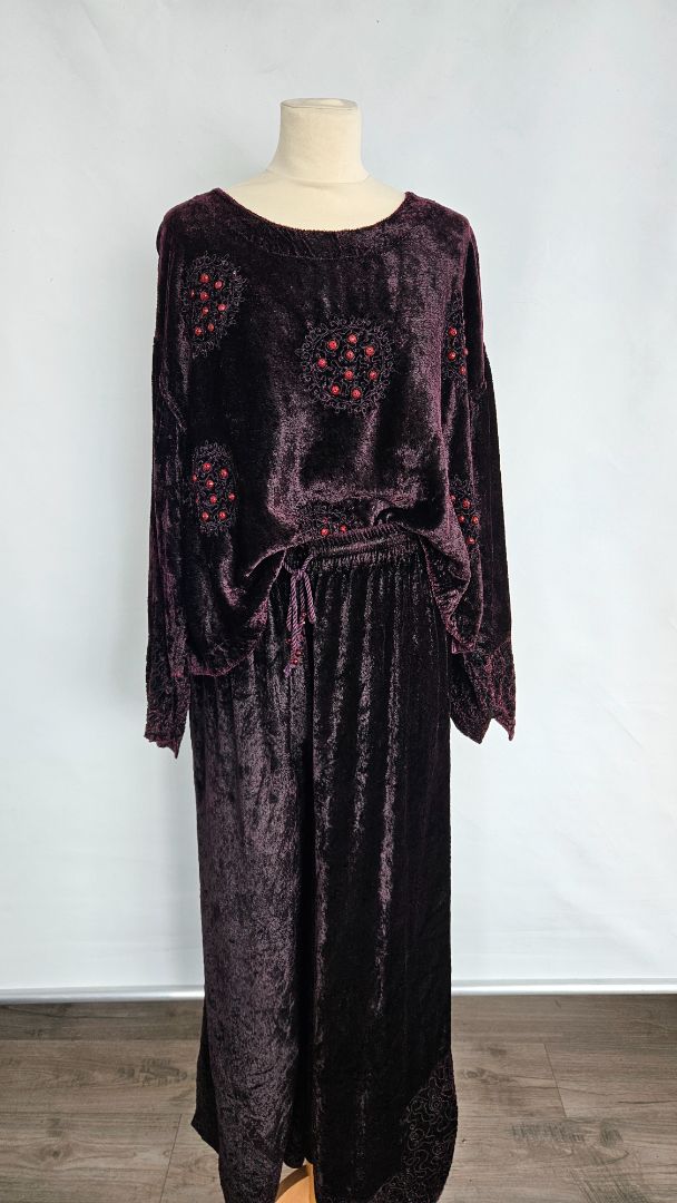 Long-sleeved shirt (royal velvet), M, Cocktail