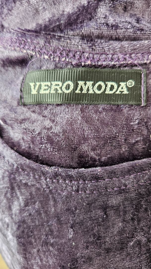 Royal velvet T-shirt, M, Vero Moda