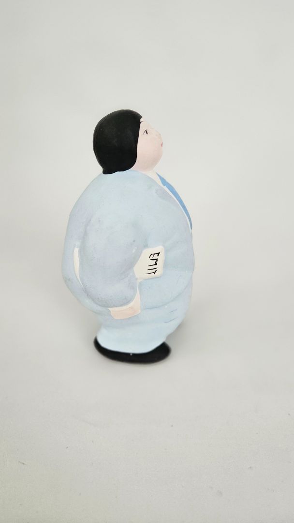 Vintage 1980s Fat Italian Business man statue, L'AQUILONE