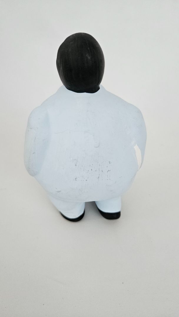 Vintage 1980s Fat Italian Business man statue, L'AQUILONE