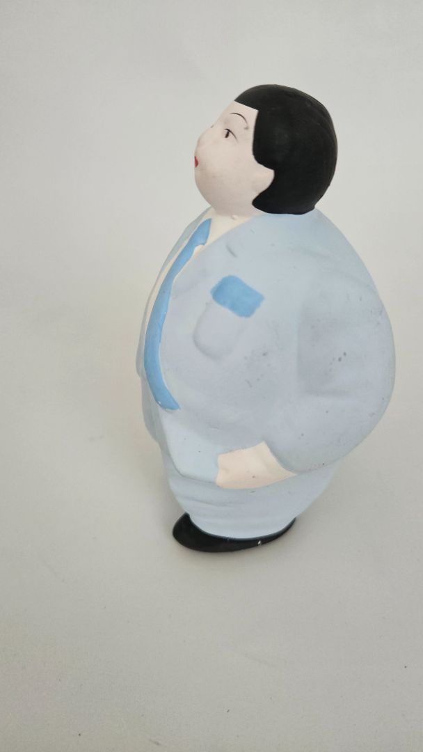 Vintage 1980s Fat Italian Business man statue, L'AQUILONE