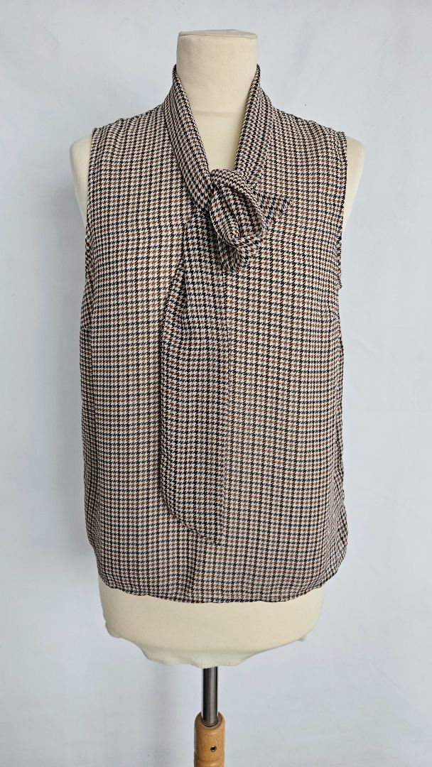 Brown checkered shirt, EUR 38, H&M