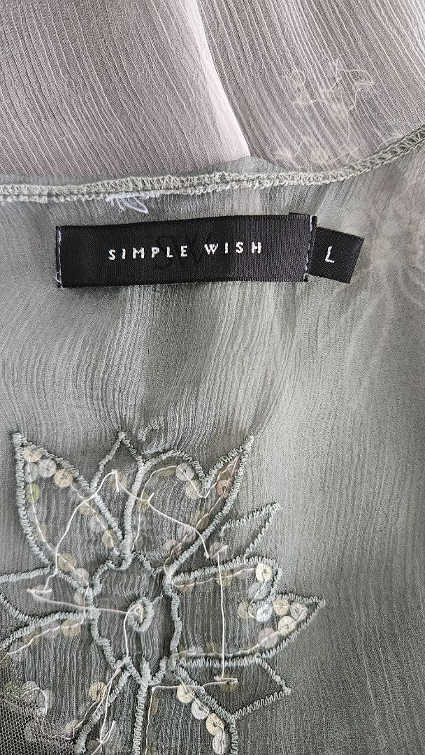 Transparent shirt, L, Simple Wish