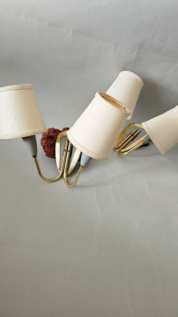 Brass wall light (Vintage 1950s) 2 pcs