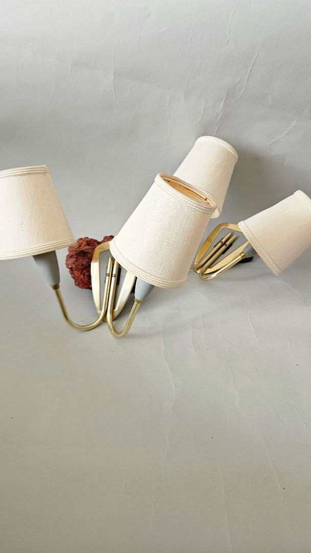Brass wall light (Vintage 1950s) 2 pcs