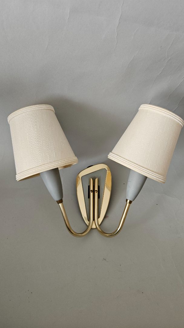 Brass wall light (Vintage 1950s) 2 pcs