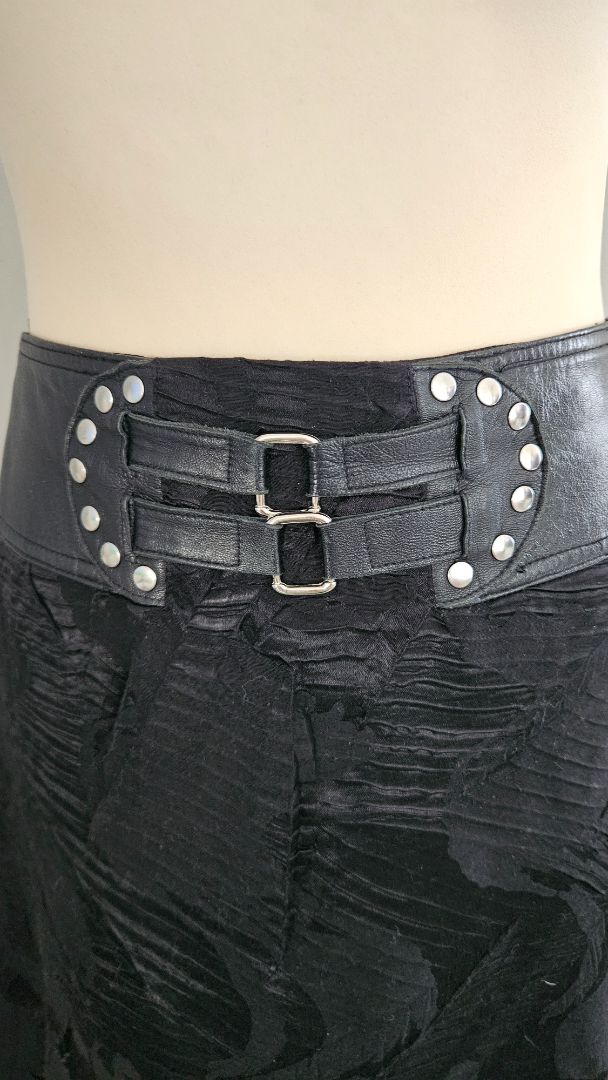 Leather skirt, L, BIRNA