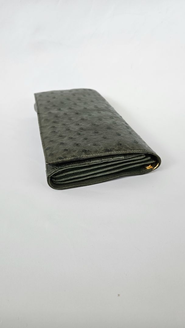 Genuine ostrich leather wallet (unused)